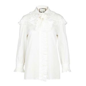 🔺SOLD🔺 Gucci ruffle white shirt with bow